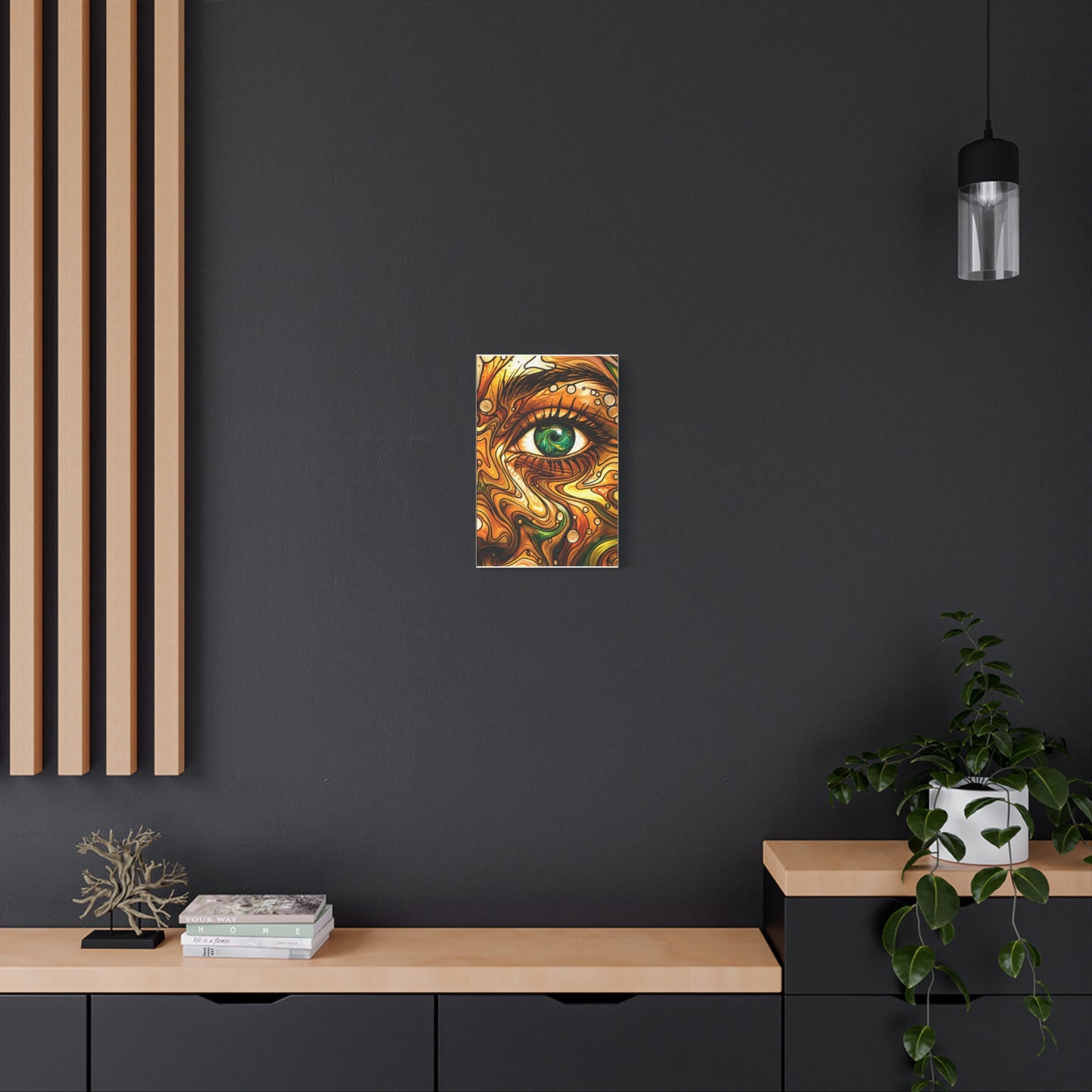 Green Eye Swirl Matte Canvas Print — Stretched 1.25"