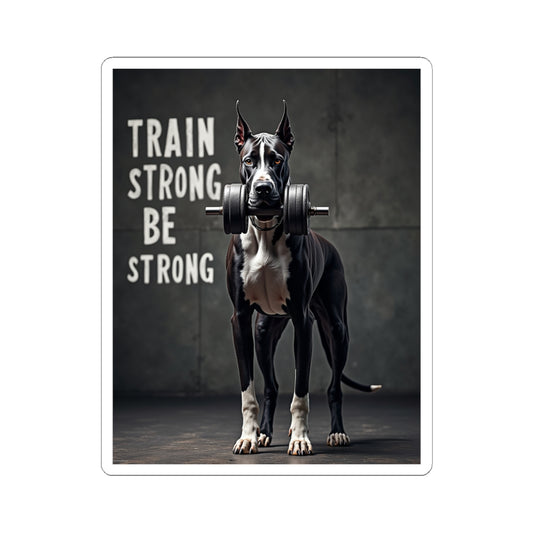 Great Dane Strength Sticker — Stronger Every Day Kiss-Cut Sticker