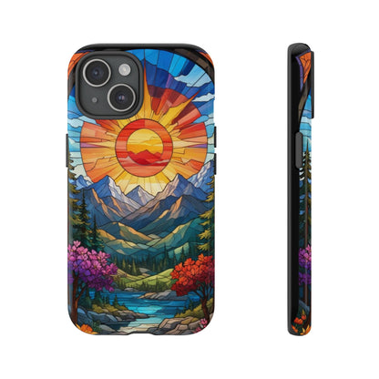 Colorful Mountain Phone Case - Tough Cases, Nature Aesthetic, Gift for Outdoor Lovers, Unique Phone Accessories, Vibrant Art Phone Cover