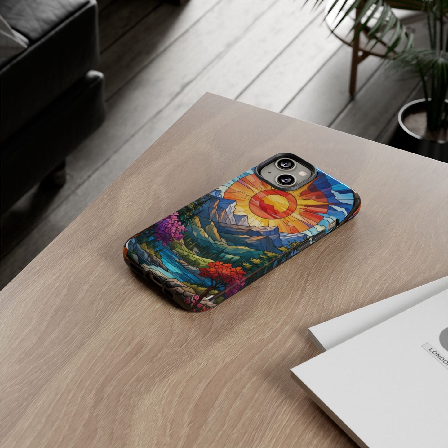 Colorful Mountain Phone Case - Tough Cases, Nature Aesthetic, Gift for Outdoor Lovers, Unique Phone Accessories, Vibrant Art Phone Cover