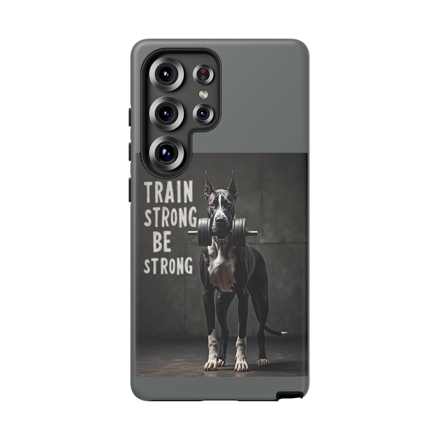 Dog-Themed Phone Case: Motivational Strength Training Pet Lover Accessory, Gift for Dog Owners, Gym Enthusiasts, Fitness Motivation