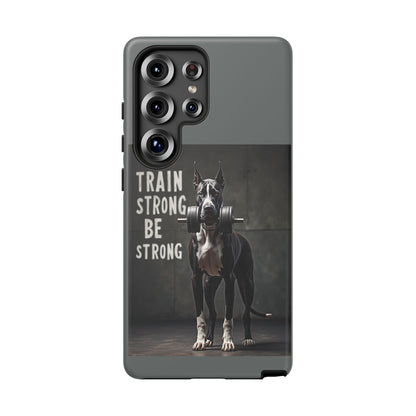 Dog-Themed Phone Case: Motivational Strength Training Pet Lover Accessory, Gift for Dog Owners, Gym Enthusiasts, Fitness Motivation