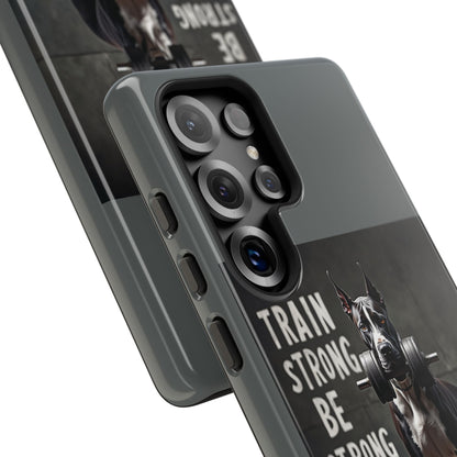 Dog-Themed Phone Case: Motivational Strength Training Pet Lover Accessory, Gift for Dog Owners, Gym Enthusiasts, Fitness Motivation