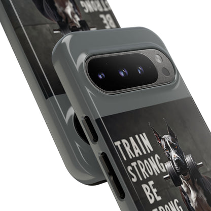 Dog-Themed Phone Case: Motivational Strength Training Pet Lover Accessory, Gift for Dog Owners, Gym Enthusiasts, Fitness Motivation