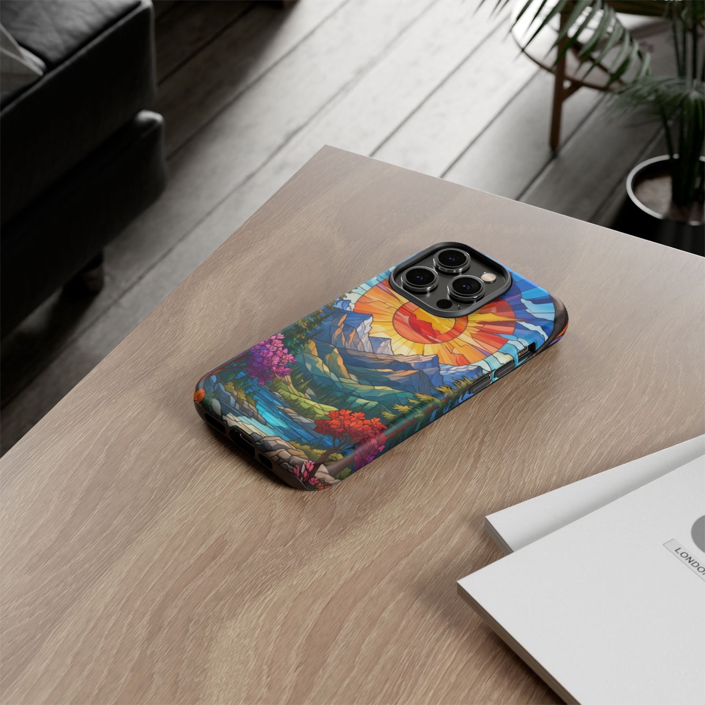 Colorful Mountain Phone Case - Tough Cases, Nature Aesthetic, Gift for Outdoor Lovers, Unique Phone Accessories, Vibrant Art Phone Cover