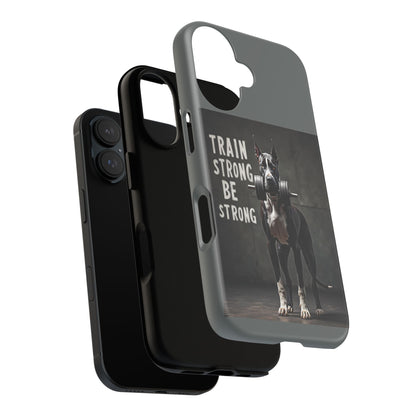 Dog-Themed Phone Case: Motivational Strength Training Pet Lover Accessory, Gift for Dog Owners, Gym Enthusiasts, Fitness Motivation