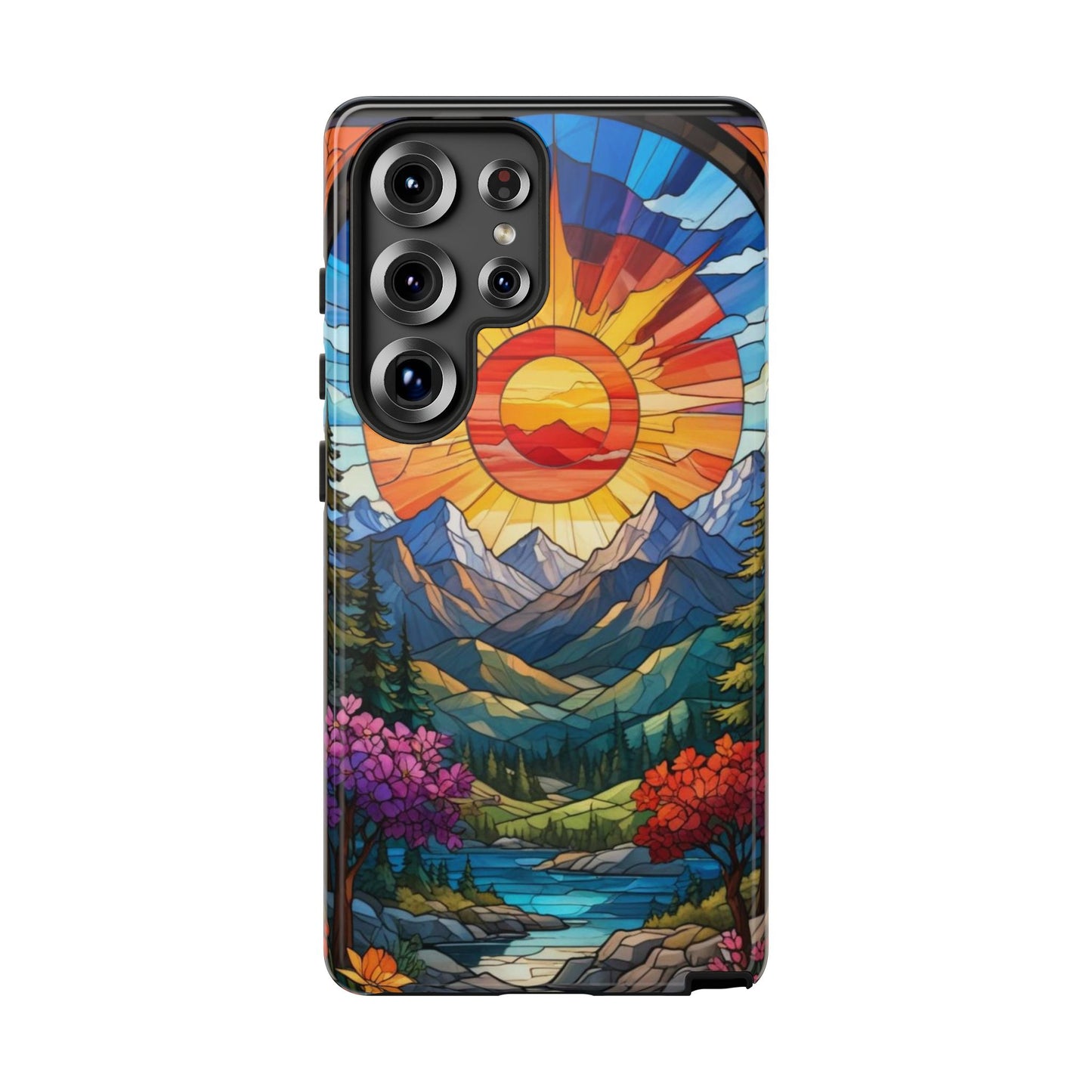 Colorful Mountain Phone Case - Tough Cases, Nature Aesthetic, Gift for Outdoor Lovers, Unique Phone Accessories, Vibrant Art Phone Cover