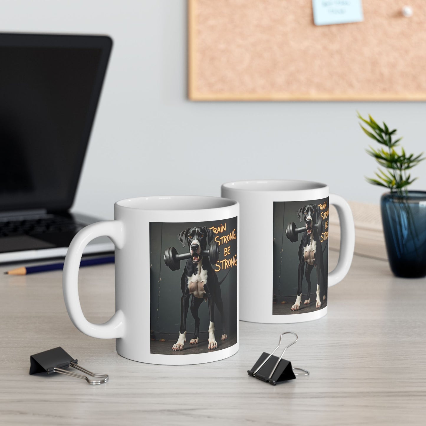 Motivational Ceramic Mug – “Be Strong” Inspirational Coffee Cup (11oz/15oz)