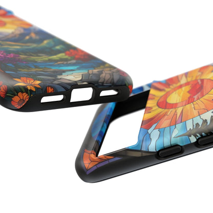 Colorful Mountain Phone Case - Tough Cases, Nature Aesthetic, Gift for Outdoor Lovers, Unique Phone Accessories, Vibrant Art Phone Cover