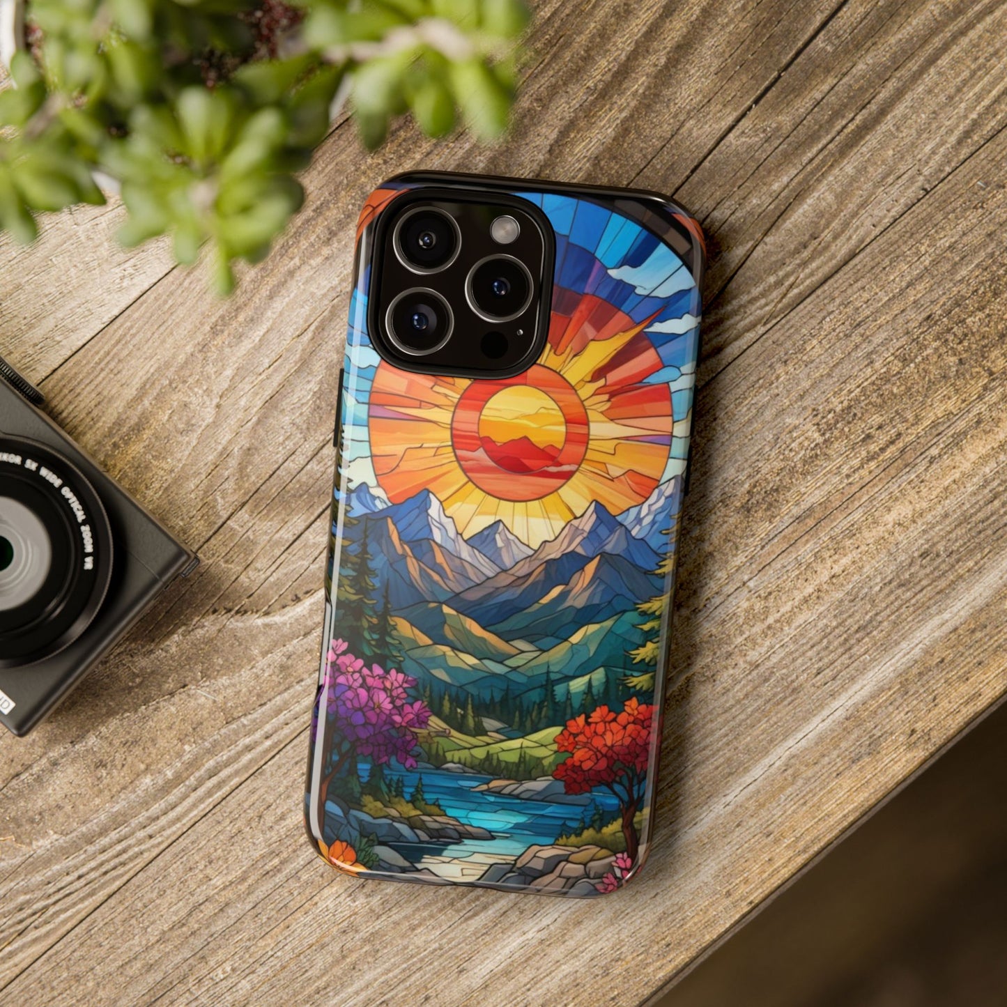 Colorful Mountain Phone Case - Tough Cases, Nature Aesthetic, Gift for Outdoor Lovers, Unique Phone Accessories, Vibrant Art Phone Cover