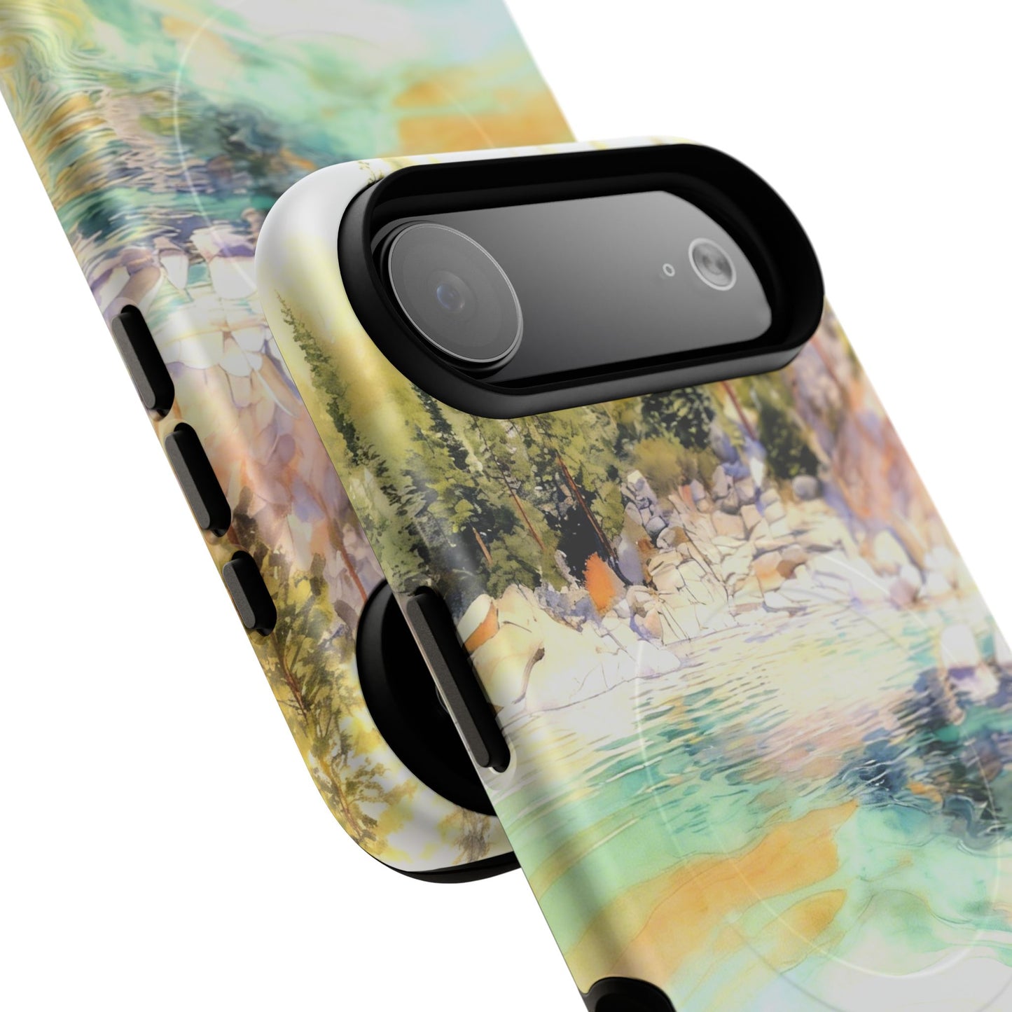 Tough Magnetic Case — Abstract Watercolor Lake Phone Cover