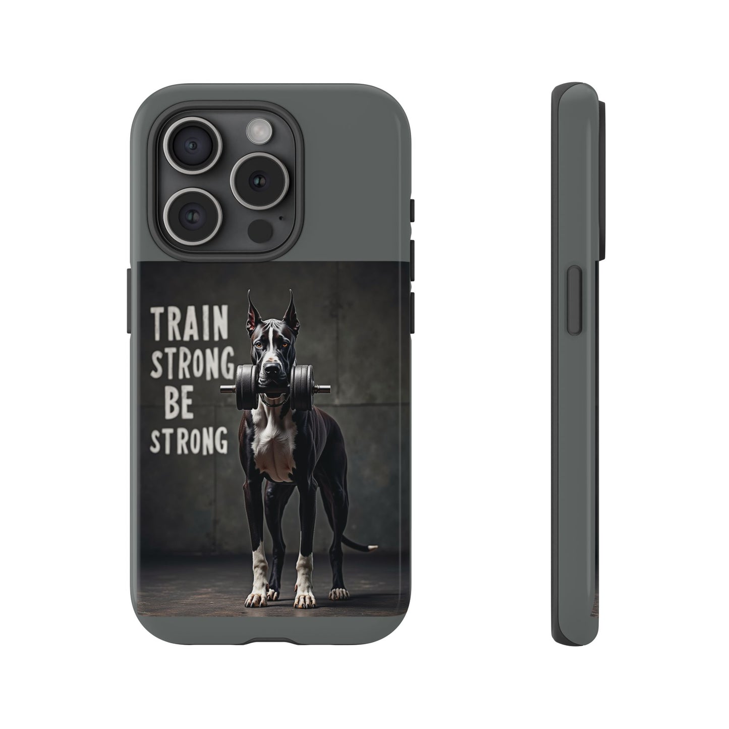 Dog-Themed Phone Case: Motivational Strength Training Pet Lover Accessory, Gift for Dog Owners, Gym Enthusiasts, Fitness Motivation