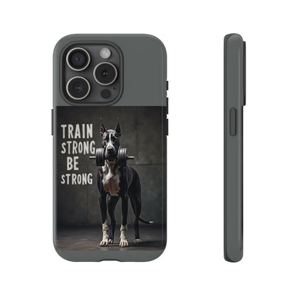 Dog-Themed Phone Case: Motivational Strength Training Pet Lover Accessory, Gift for Dog Owners, Gym Enthusiasts, Fitness Motivation