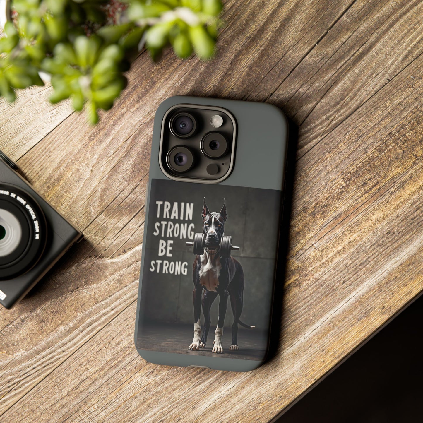 Dog-Themed Phone Case: Motivational Strength Training Pet Lover Accessory, Gift for Dog Owners, Gym Enthusiasts, Fitness Motivation