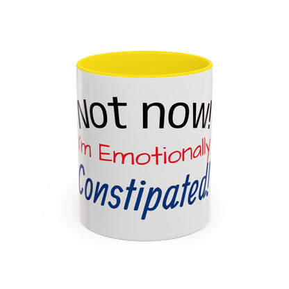 Funny Sloth Coffee Mug - Emotionally Constipated - Gift for Coffee Lovers, Office Humor, Birthday, Self-Care, Tea Lovers