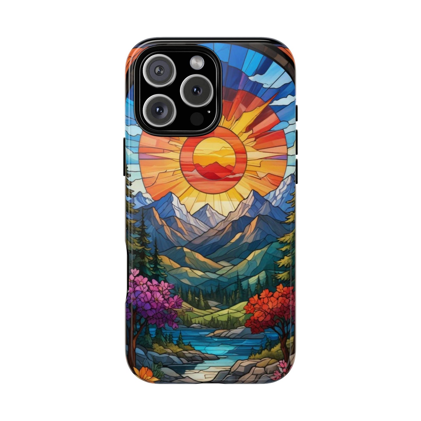 Colorful Mountain Phone Case - Tough Cases, Nature Aesthetic, Gift for Outdoor Lovers, Unique Phone Accessories, Vibrant Art Phone Cover