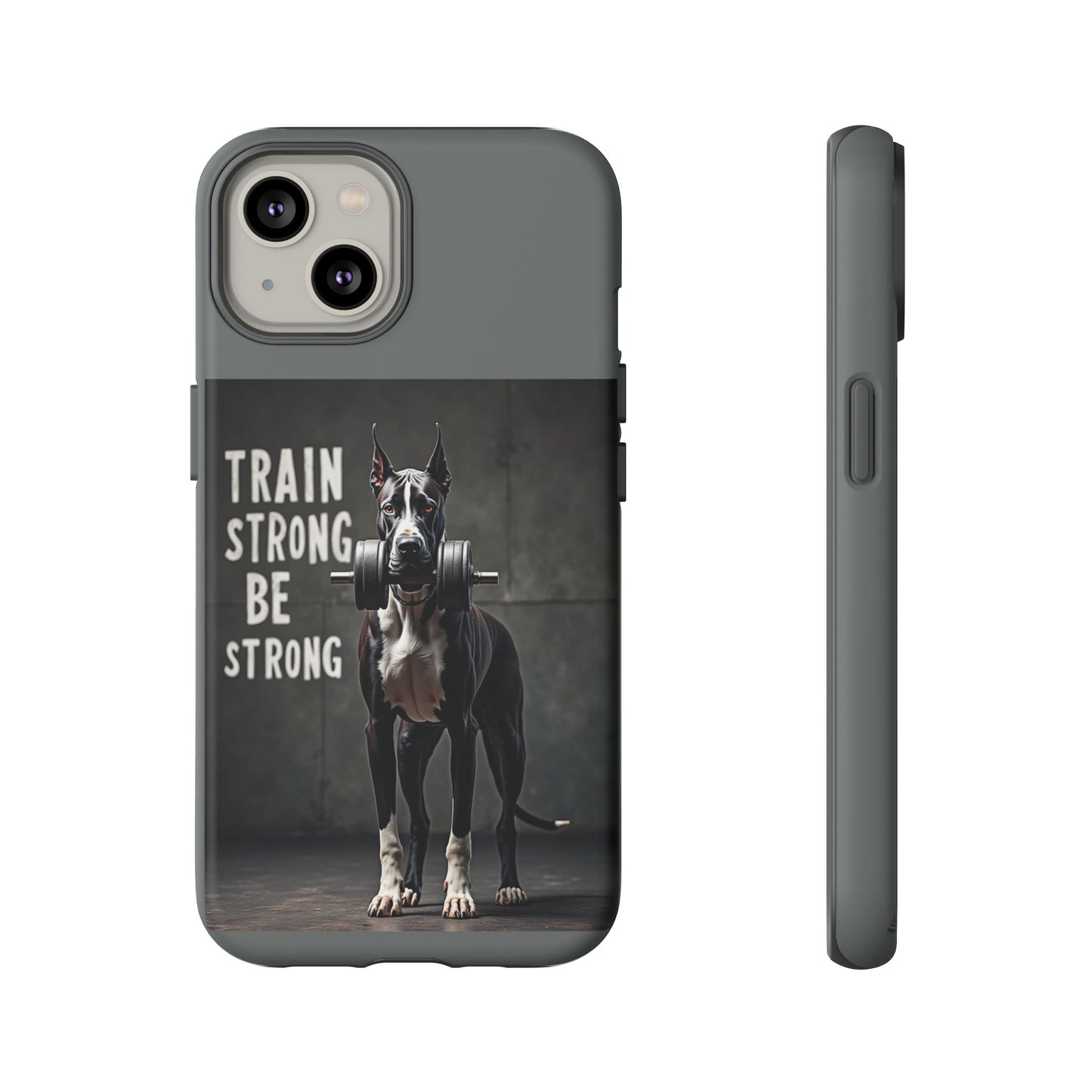 Dog-Themed Phone Case: Motivational Strength Training Pet Lover Accessory, Gift for Dog Owners, Gym Enthusiasts, Fitness Motivation
