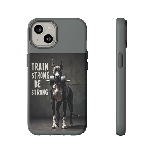 Dog-Themed Phone Case: Motivational Strength Training Pet Lover Accessory, Gift for Dog Owners, Gym Enthusiasts, Fitness Motivation