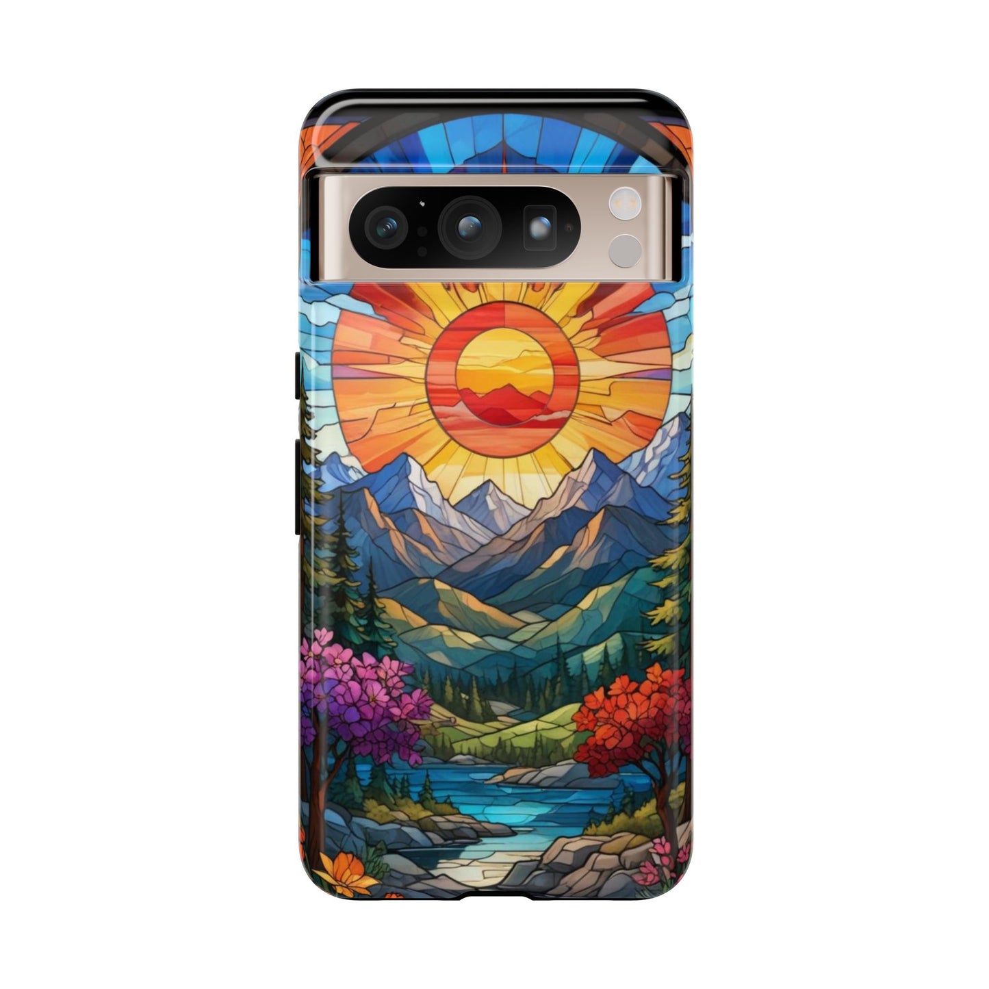 Colorful Mountain Phone Case - Tough Cases, Nature Aesthetic, Gift for Outdoor Lovers, Unique Phone Accessories, Vibrant Art Phone Cover