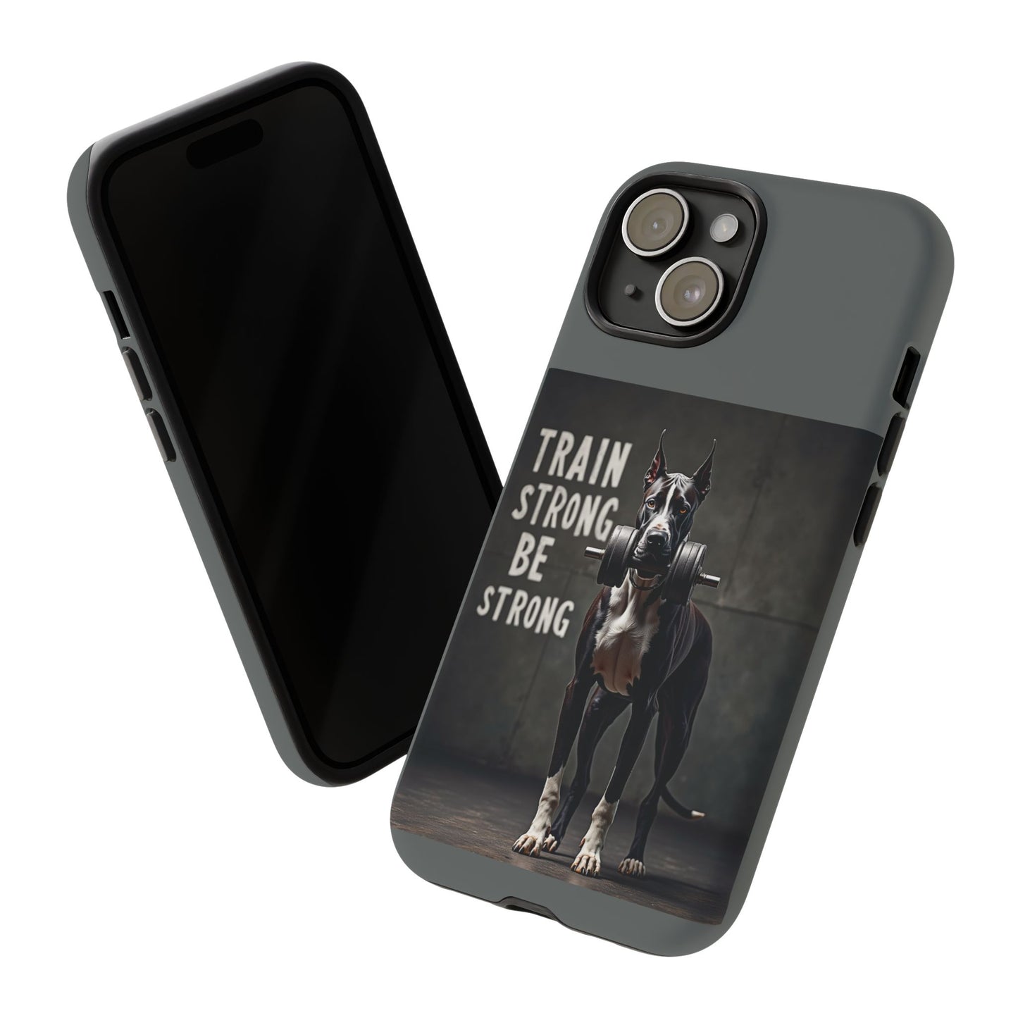 Dog-Themed Phone Case: Motivational Strength Training Pet Lover Accessory, Gift for Dog Owners, Gym Enthusiasts, Fitness Motivation