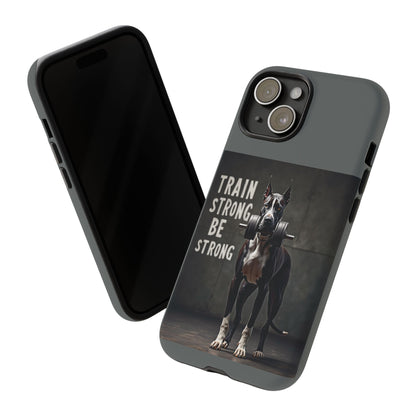 Dog-Themed Phone Case: Motivational Strength Training Pet Lover Accessory, Gift for Dog Owners, Gym Enthusiasts, Fitness Motivation