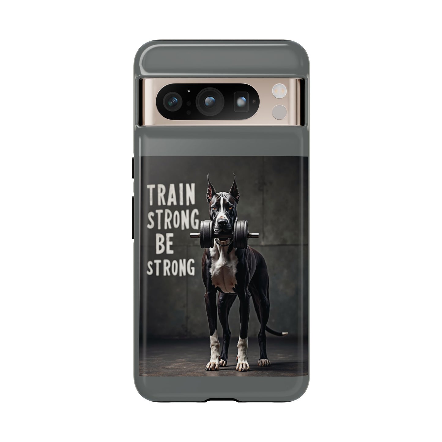 Dog-Themed Phone Case: Motivational Strength Training Pet Lover Accessory, Gift for Dog Owners, Gym Enthusiasts, Fitness Motivation