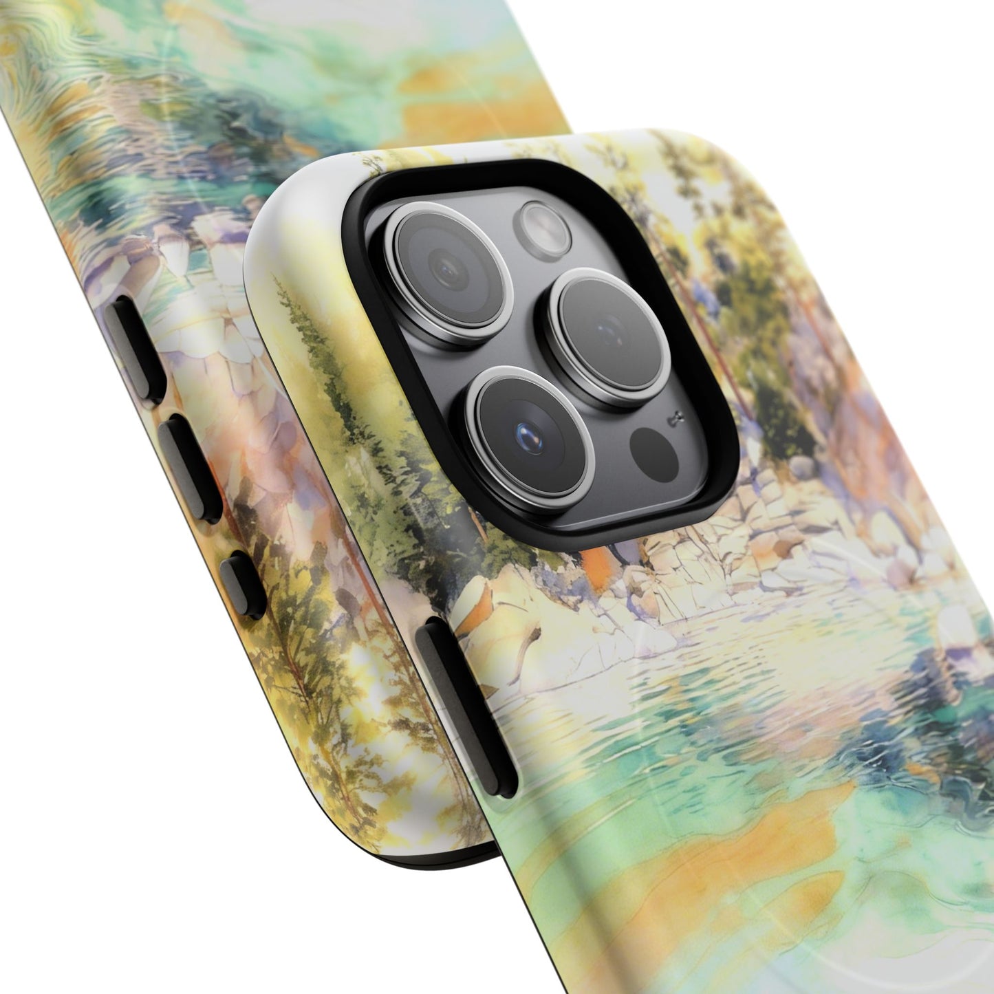 Tough Magnetic Case — Abstract Watercolor Lake Phone Cover