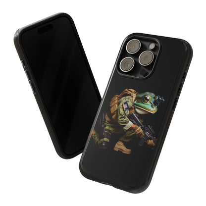 Tough Cases: Military Frog Phone Case, Phone Accessory, Unique Gift for Gamers, Animal Lovers, Stylish Protection
