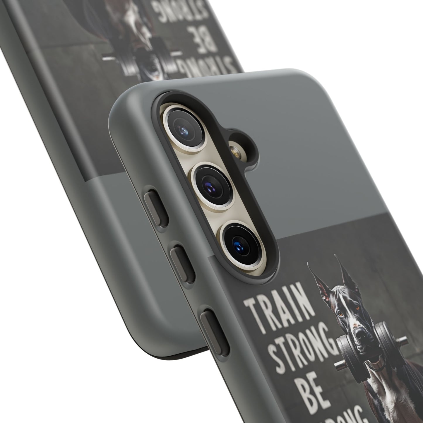Dog-Themed Phone Case: Motivational Strength Training Pet Lover Accessory, Gift for Dog Owners, Gym Enthusiasts, Fitness Motivation