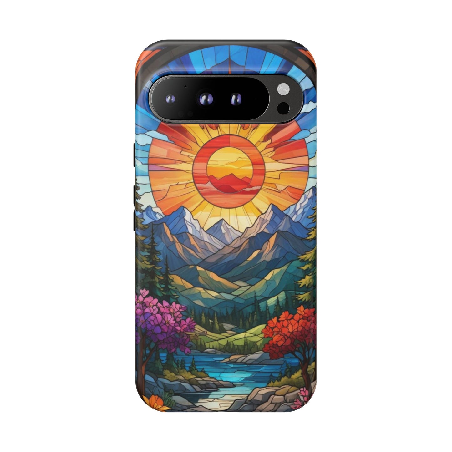Colorful Mountain Phone Case - Tough Cases, Nature Aesthetic, Gift for Outdoor Lovers, Unique Phone Accessories, Vibrant Art Phone Cover