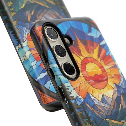 Colorful Mountain Phone Case - Tough Cases, Nature Aesthetic, Gift for Outdoor Lovers, Unique Phone Accessories, Vibrant Art Phone Cover