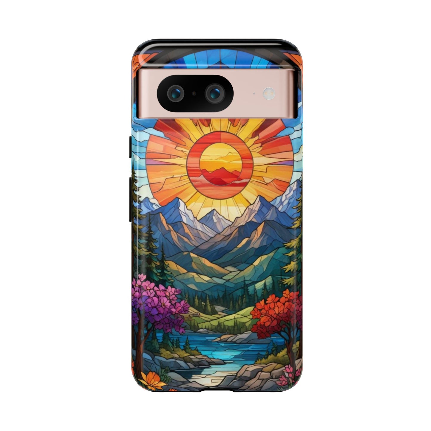 Colorful Mountain Phone Case - Tough Cases, Nature Aesthetic, Gift for Outdoor Lovers, Unique Phone Accessories, Vibrant Art Phone Cover