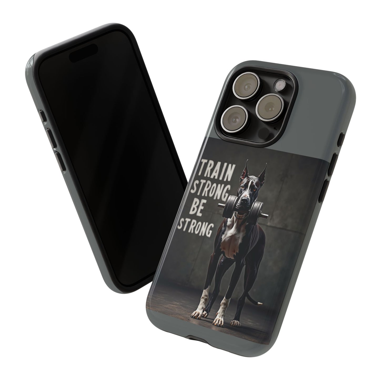 Dog-Themed Phone Case: Motivational Strength Training Pet Lover Accessory, Gift for Dog Owners, Gym Enthusiasts, Fitness Motivation
