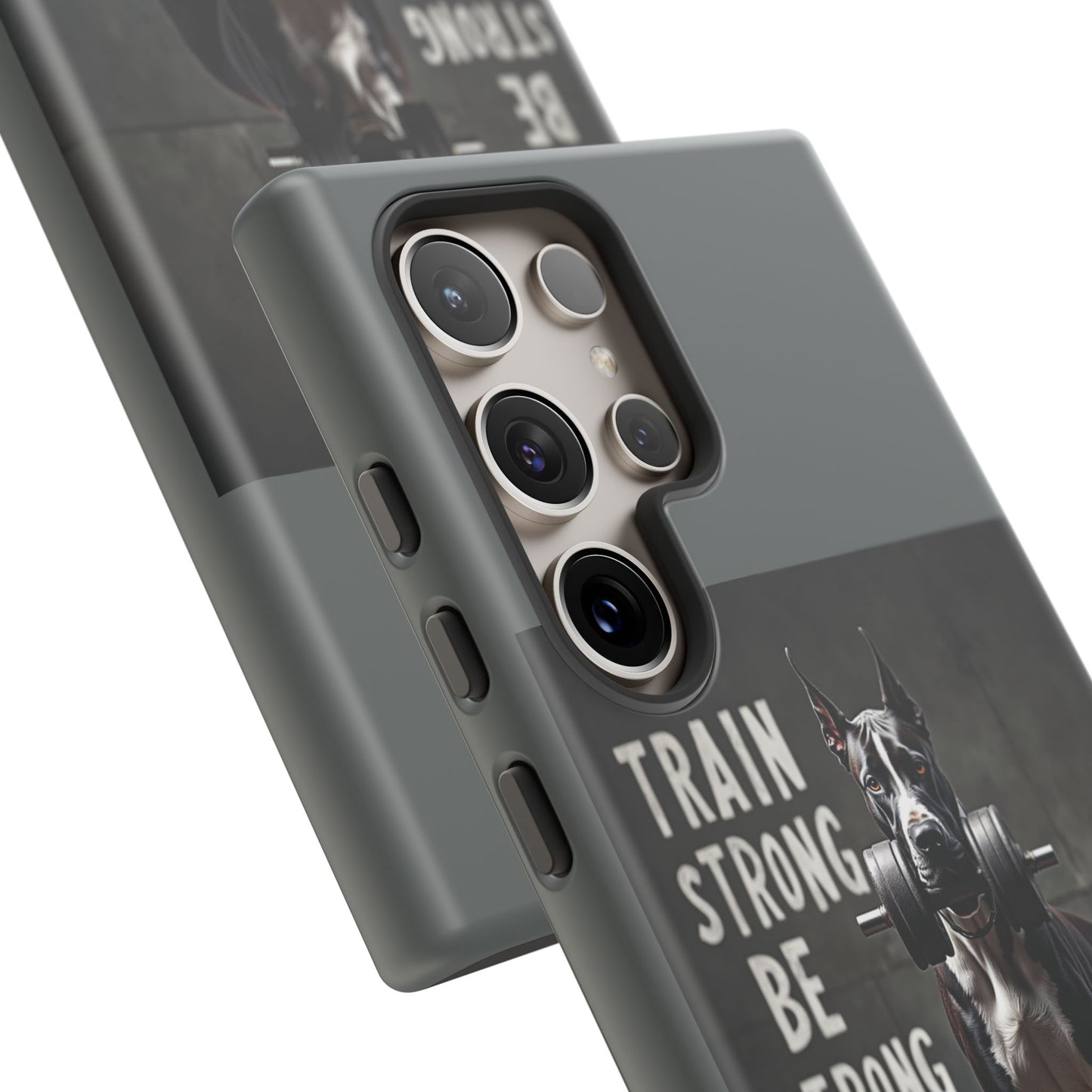 Dog-Themed Phone Case: Motivational Strength Training Pet Lover Accessory, Gift for Dog Owners, Gym Enthusiasts, Fitness Motivation