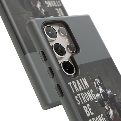 Dog-Themed Phone Case: Motivational Strength Training Pet Lover Accessory, Gift for Dog Owners, Gym Enthusiasts, Fitness Motivation
