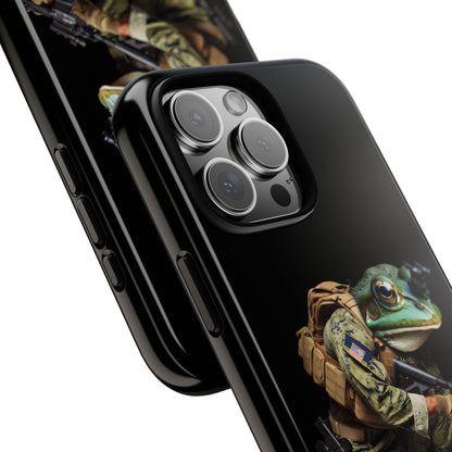 Tough Cases: Military Frog Phone Case, Phone Accessory, Unique Gift for Gamers, Animal Lovers, Stylish Protection