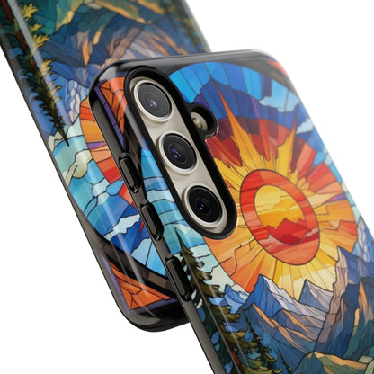 Colorful Mountain Phone Case - Tough Cases, Nature Aesthetic, Gift for Outdoor Lovers, Unique Phone Accessories, Vibrant Art Phone Cover