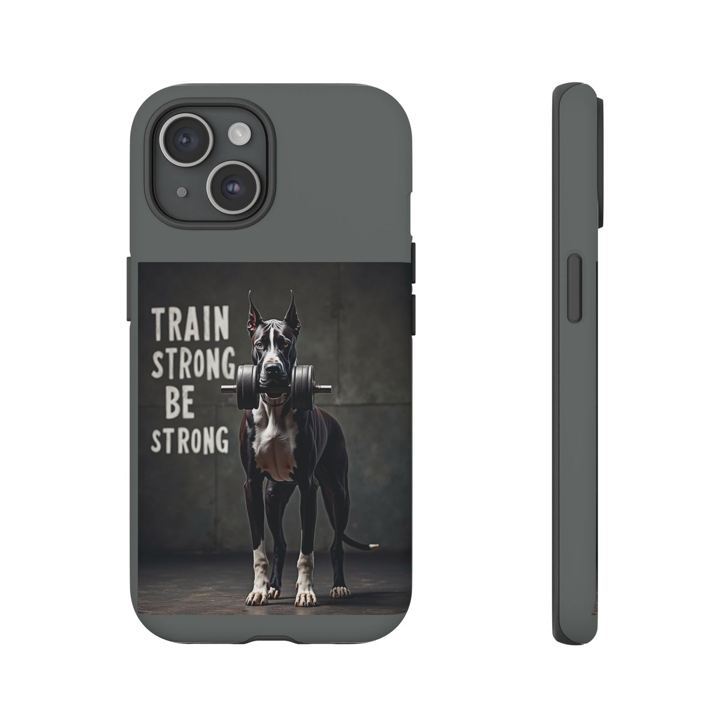 Dog-Themed Phone Case: Motivational Strength Training Pet Lover Accessory, Gift for Dog Owners, Gym Enthusiasts, Fitness Motivation