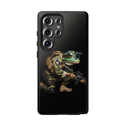 Tough Cases: Military Frog Phone Case, Phone Accessory, Unique Gift for Gamers, Animal Lovers, Stylish Protection