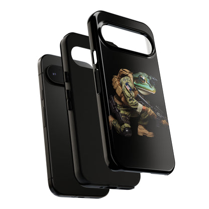 Tough Cases: Military Frog Phone Case, Phone Accessory, Unique Gift for Gamers, Animal Lovers, Stylish Protection
