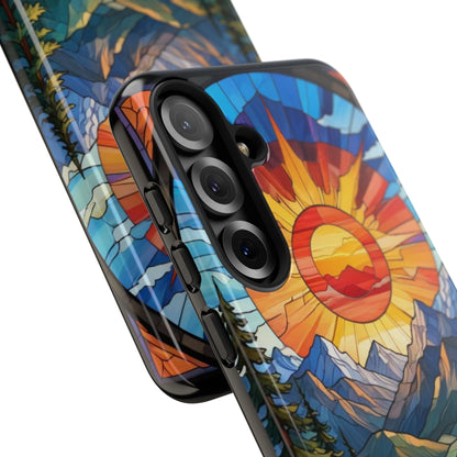 Colorful Mountain Phone Case - Tough Cases, Nature Aesthetic, Gift for Outdoor Lovers, Unique Phone Accessories, Vibrant Art Phone Cover