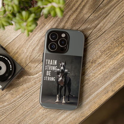 Dog-Themed Phone Case: Motivational Strength Training Pet Lover Accessory, Gift for Dog Owners, Gym Enthusiasts, Fitness Motivation