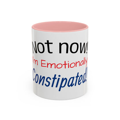 Funny Sloth Coffee Mug - Emotionally Constipated - Gift for Coffee Lovers, Office Humor, Birthday, Self-Care, Tea Lovers