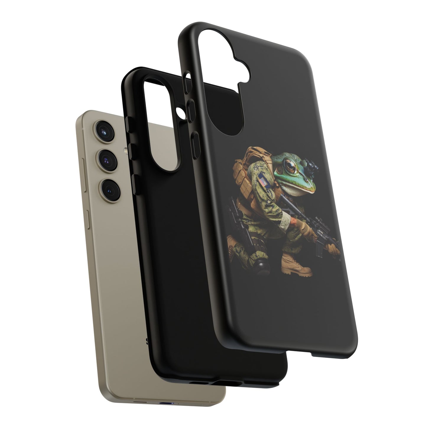 Tough Cases: Military Frog Phone Case, Phone Accessory, Unique Gift for Gamers, Animal Lovers, Stylish Protection