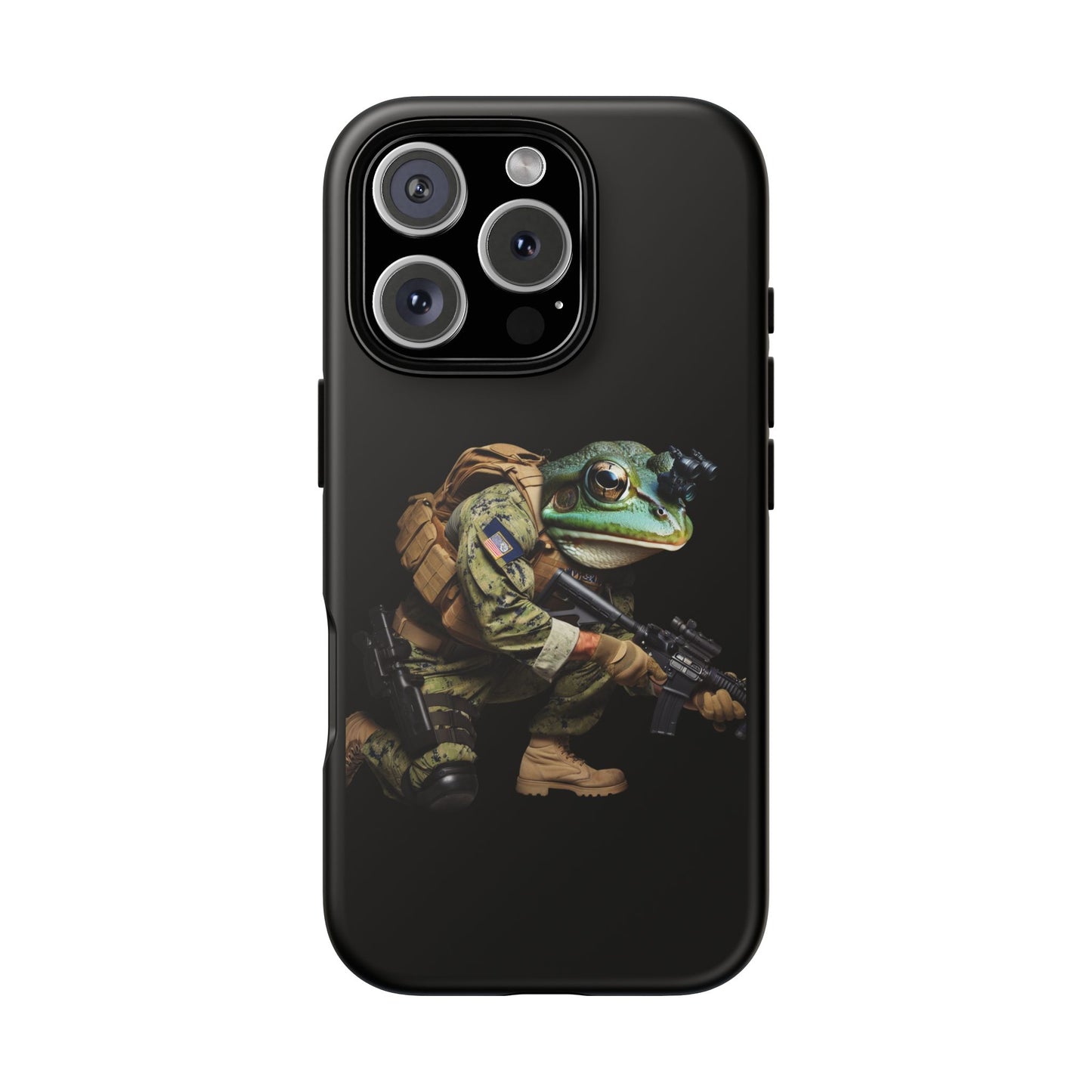 Tough Cases: Military Frog Phone Case, Phone Accessory, Unique Gift for Gamers, Animal Lovers, Stylish Protection