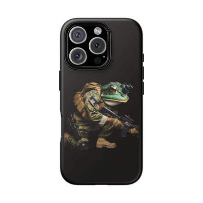 Tough Cases: Military Frog Phone Case, Phone Accessory, Unique Gift for Gamers, Animal Lovers, Stylish Protection