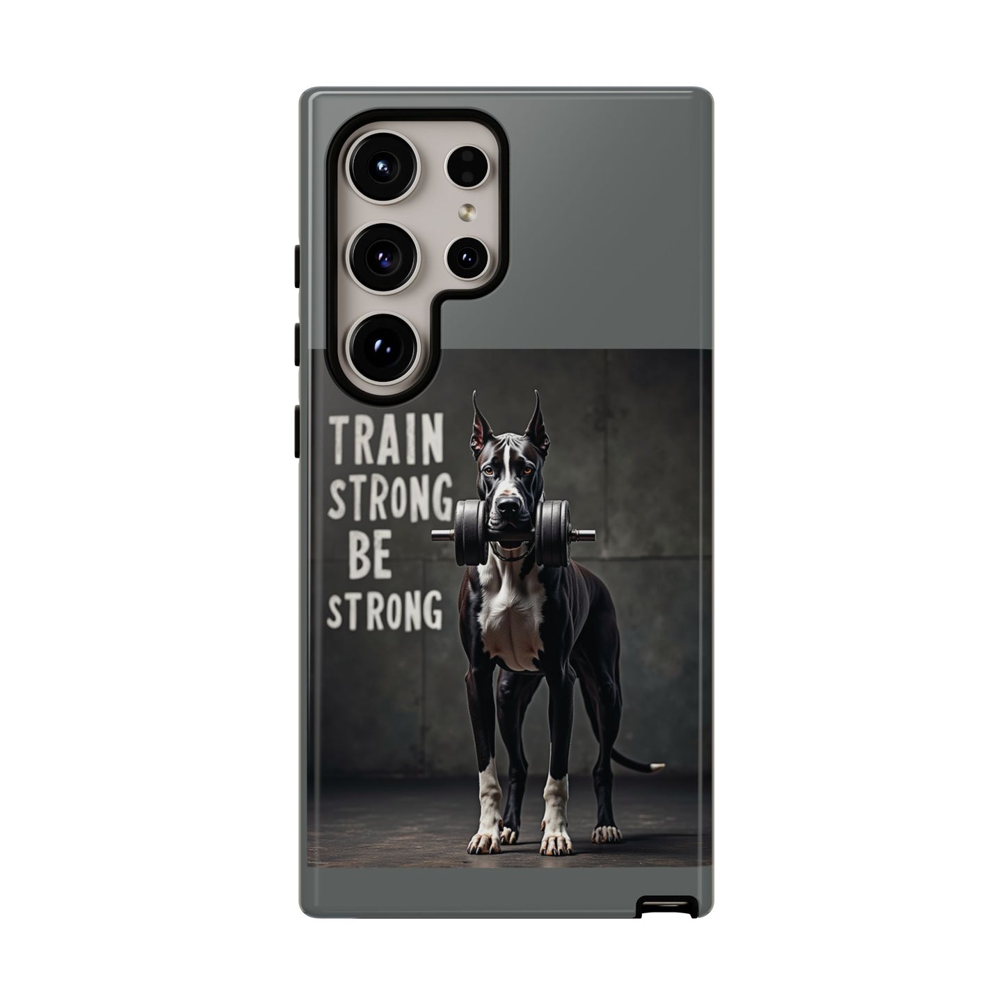 Dog-Themed Phone Case: Motivational Strength Training Pet Lover Accessory, Gift for Dog Owners, Gym Enthusiasts, Fitness Motivation