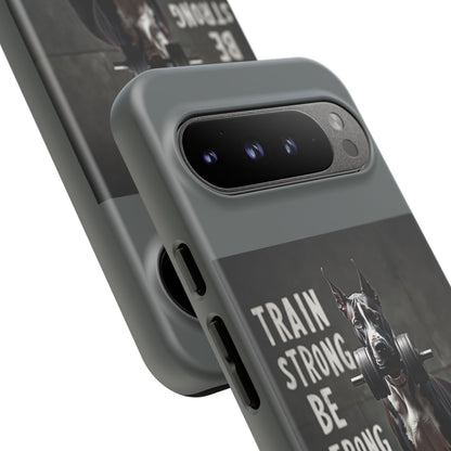 Dog-Themed Phone Case: Motivational Strength Training Pet Lover Accessory, Gift for Dog Owners, Gym Enthusiasts, Fitness Motivation