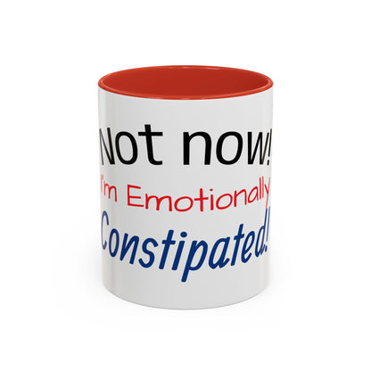 Funny Sloth Coffee Mug - Emotionally Constipated - Gift for Coffee Lovers, Office Humor, Birthday, Self-Care, Tea Lovers