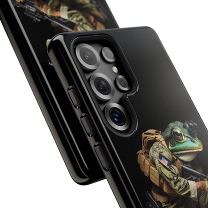 Tough Cases: Military Frog Phone Case, Phone Accessory, Unique Gift for Gamers, Animal Lovers, Stylish Protection